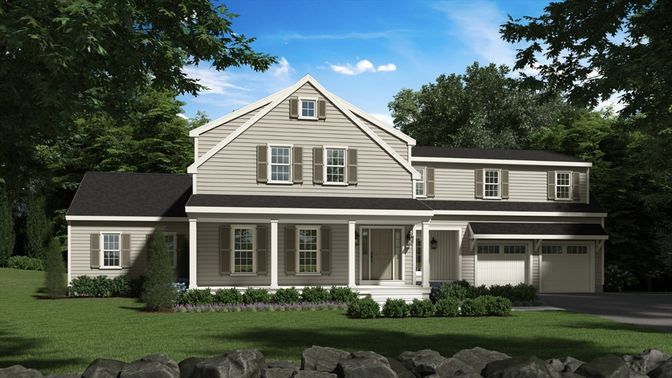 Attached, Exterior, Facade, Farmhouse