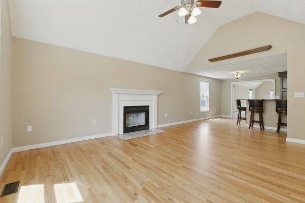 Empty room, Fireplace, Interior, Wood Texture Flooring