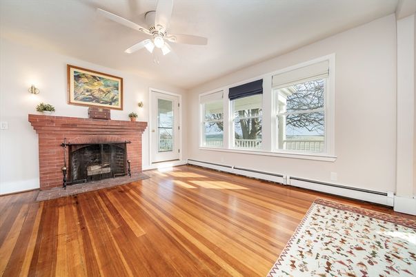 Empty room, Fireplace, Interior, Wood Texture Flooring