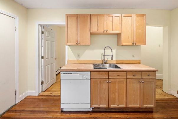 Interior, Kitchen, Wood Texture Flooring