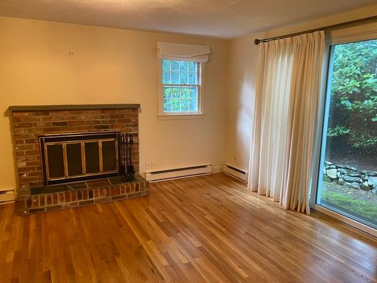 Empty room, Fireplace, Interior, Wood Texture Flooring