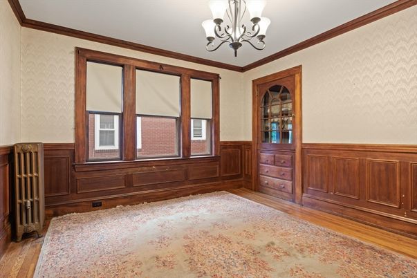 Chandelier, Empty room, Interior, Wood Texture Flooring