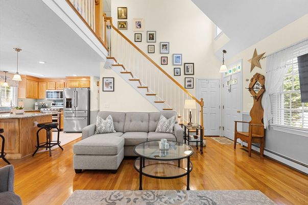 Interior, Kitchen, Living room, Pendant Lights, Recessed Lighting, Stainless Steel Appliances, Wood Texture Flooring