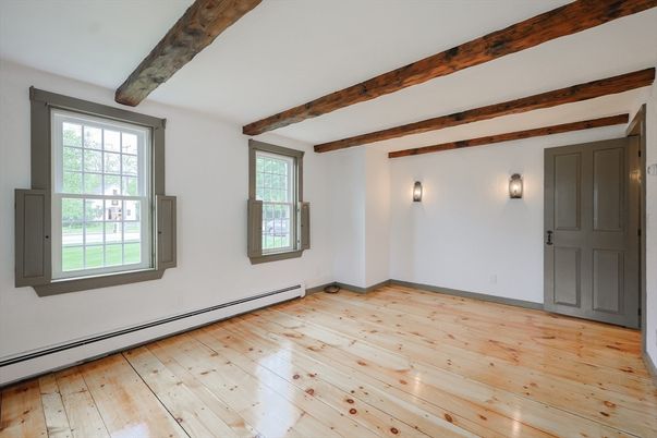 Empty room, Interior, Wooden Beams, Wood Texture Flooring