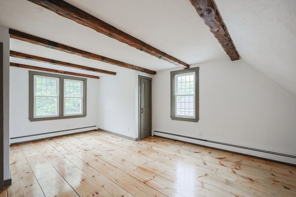 Empty room, Interior, Wooden Beams, Wood Texture Flooring