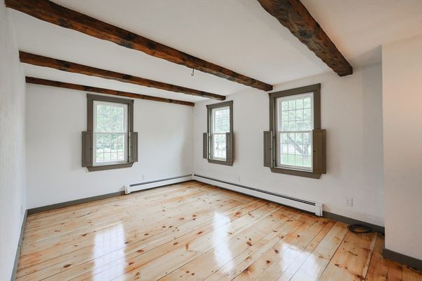 Empty room, Interior, Wooden Beams, Wood Texture Flooring