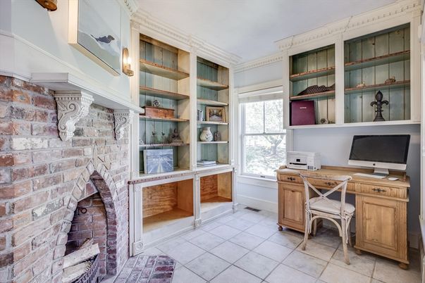 Home Office, Interior, Stone Walls
