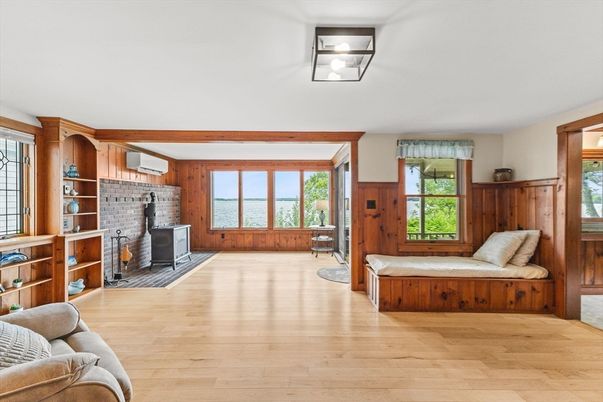 Fireplace, Interior, Wood Texture Flooring, Wooden Walls