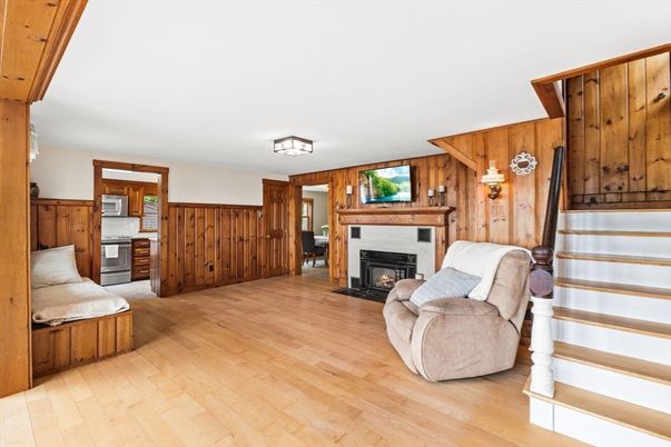 Fireplace, Interior, Wood Texture Flooring, Wooden Walls