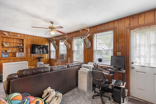 Home Office, Interior, Wooden Walls
