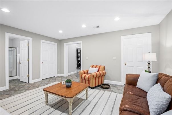 Interior, Living room, Recessed Lighting