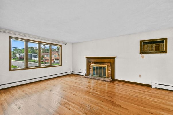 Empty room, Fireplace, Interior, Wood Texture Flooring