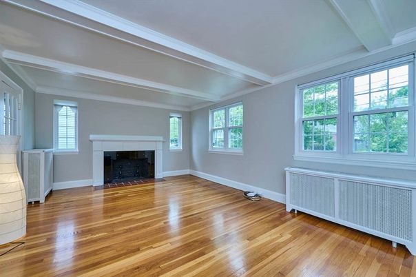 Empty room, Fireplace, Interior, Wood Texture Flooring