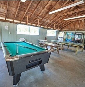 Billiard Table, Game Room, Interior, Wooden Beams, Wooden Ceilings
