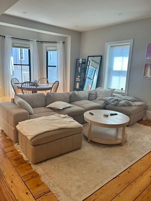 Dining room, Interior, Living room, Recessed Lighting, Wood Texture Flooring