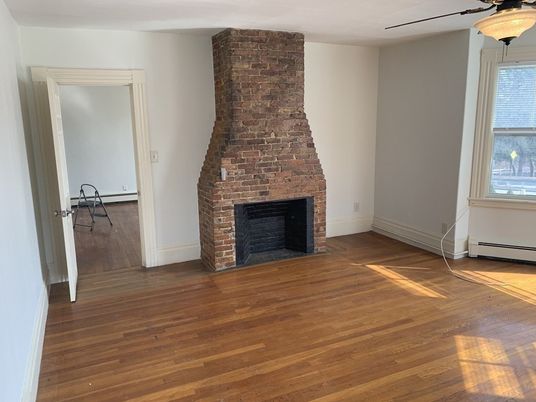 Fireplace, Interior, Wood Texture Flooring