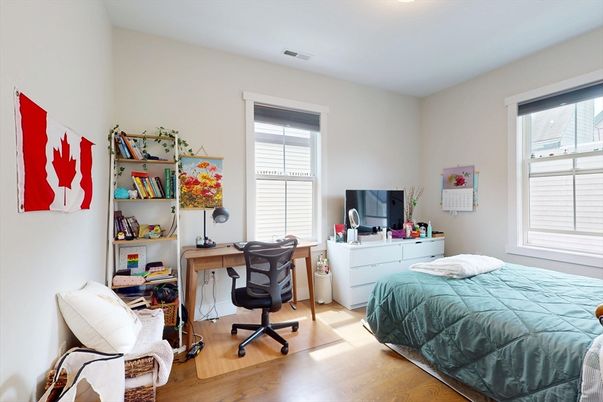Bedroom, Home Office, Interior, Wood Texture Flooring