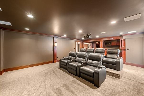 Home Theatre Room, Interior, Recessed Lighting, Theatre Room