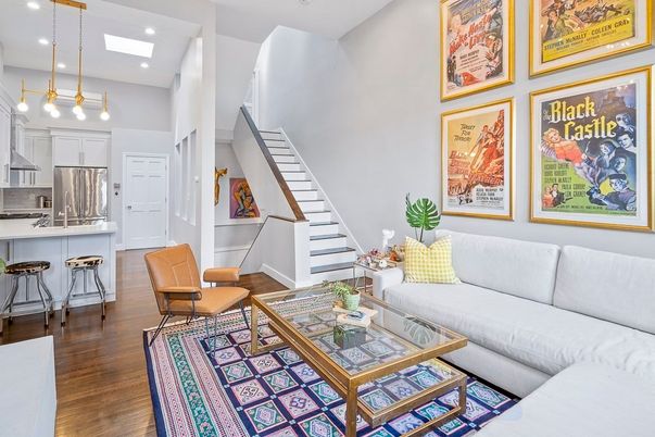Interior, Kitchen, Living room, Pendant Lights, Recessed Lighting, Stainless Steel Appliances, Wood Texture Flooring
