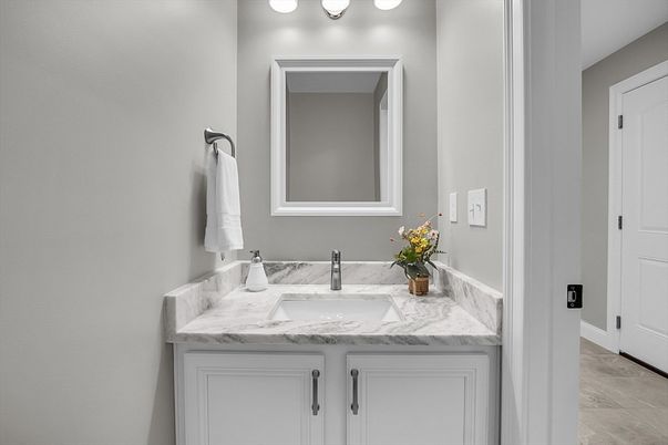 Bathroom, Dual Sink Vanities, Interior, Wood Texture Flooring