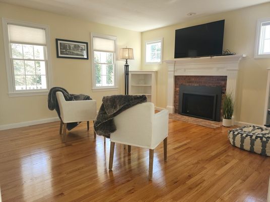 Fireplace, Interior, Wood Texture Flooring