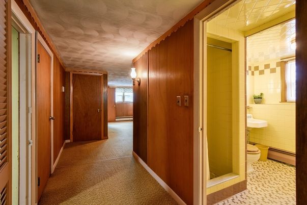 Bathroom, Interior, Wooden Walls