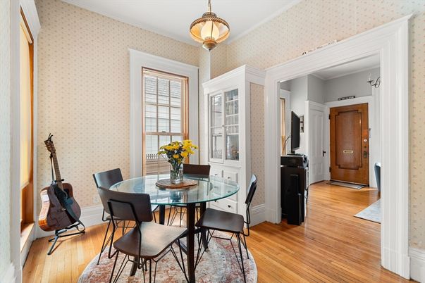 Dining room, Interior, Wood Texture Flooring
