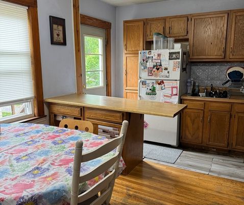 Interior, Kitchen, Wood Texture Flooring