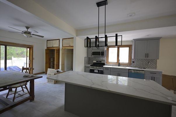 Interior, Kitchen, Pendant Lights, Recessed Lighting, Stainless Steel Appliances