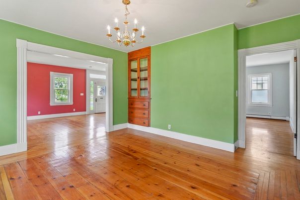 Chandelier, Empty room, Interior, Wood Texture Flooring
