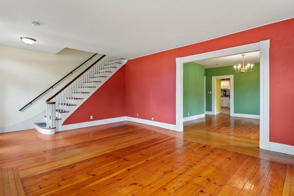 Chandelier, Empty room, Interior, Wood Texture Flooring
