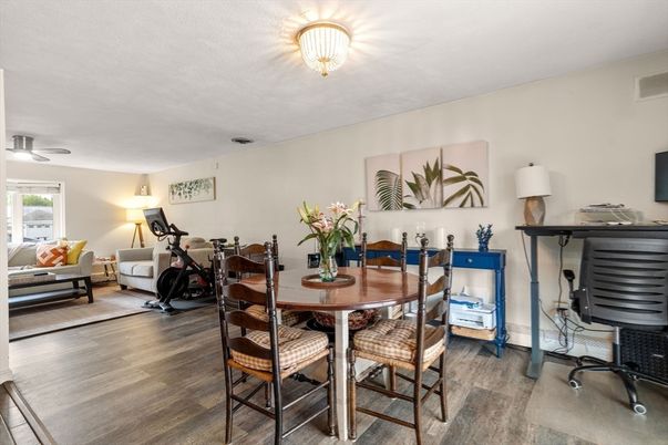 Dining room, Fitness Equipment, Interior, Wood Texture Flooring