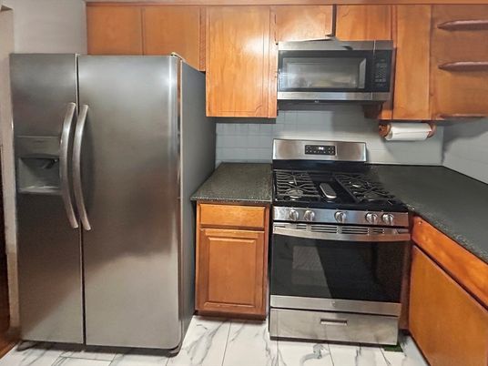 Interior, Kitchen, Marble, Stainless Steel Appliances