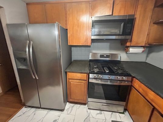 Interior, Kitchen, Marble, Stainless Steel Appliances