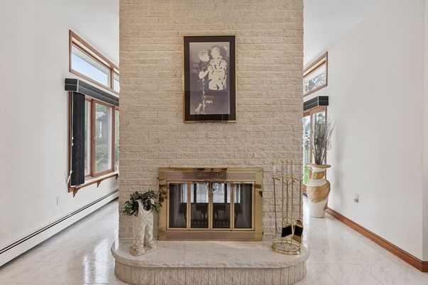 Fireplace, Interior, Stone Walls