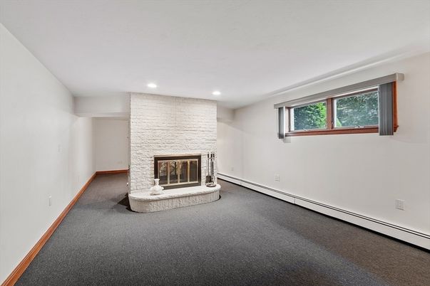 Empty room, Fireplace, Interior, Recessed Lighting