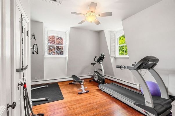 Fitness Equipment, Interior, Wood Texture Flooring