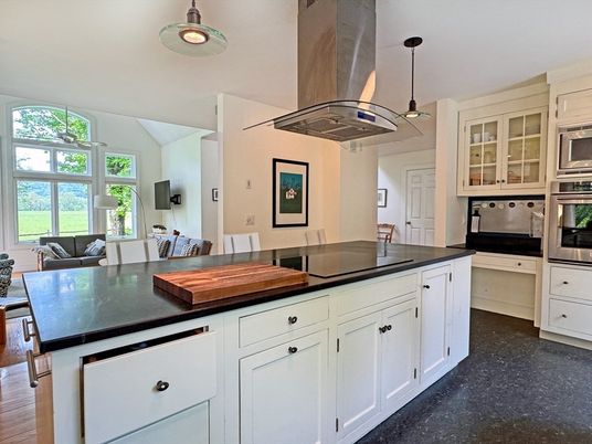 Dining room, Interior, Kitchen, Living room, Pendant Lights, Stainless Steel Appliances