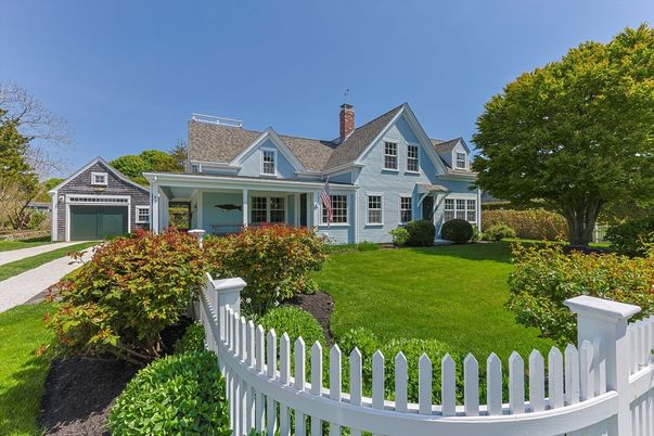 Attached, Backyard, Detached Garage, Exterior, Facade, Cape Cod