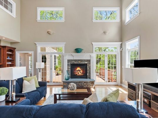 Fireplace, Interior, Living room, Wood Texture Flooring