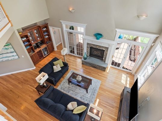 Fireplace, Interior, Living room, Wood Texture Flooring