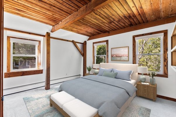 Bedroom, Interior, Wooden Beams, Wooden Ceilings