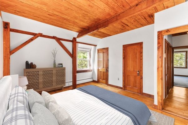 Bedroom, Interior, Wooden Beams, Wooden Ceilings, Wood Texture Flooring