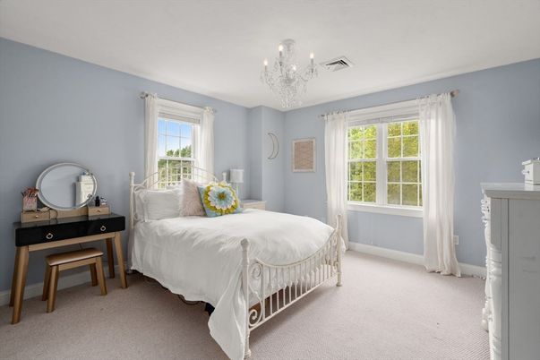 Bedroom, Chandelier, Interior