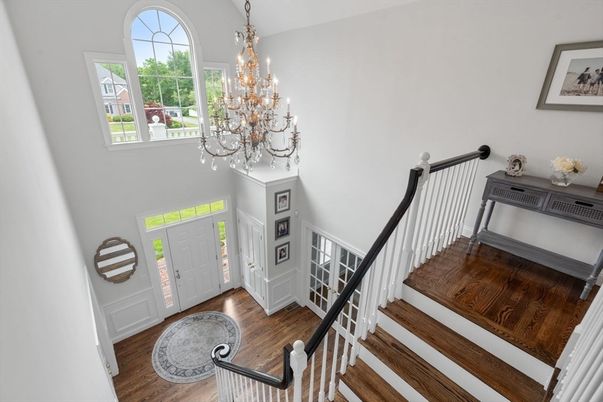 Chandelier, Interior, Wood Texture Flooring