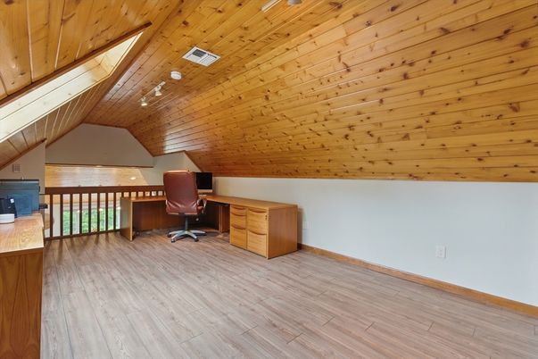 Home Office, Interior, Wooden Ceilings, Wood Texture Flooring, Wooden Walls