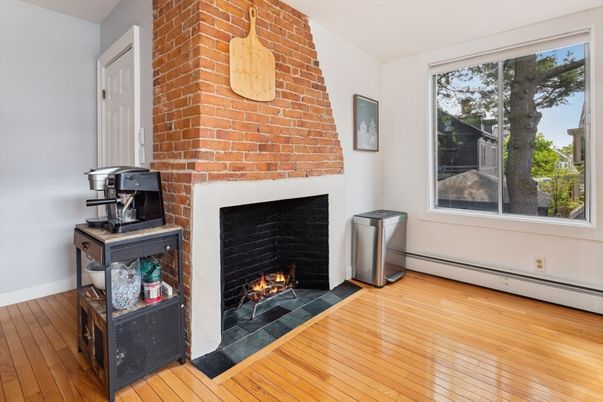 Fireplace, Interior, Stone Walls, Wood Texture Flooring