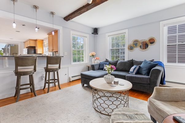 Interior, Kitchen, Living room, Pendant Lights, Wooden Beams, Wood Texture Flooring