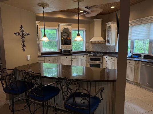 Interior, Kitchen, Pendant Lights, Recessed Lighting, Stainless Steel Appliances