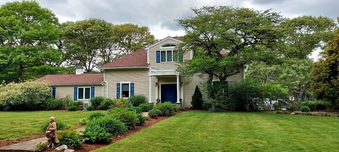 Backyard, Exterior, Facade, Brick Traditional